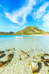 View of a Punta Molentis beach, Sardinia