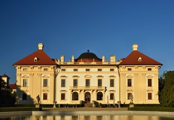 Slavkov baroque castle (national cultural landmark) Slavkov - Austerlitz near Brno, South Moravia, Czech republic.