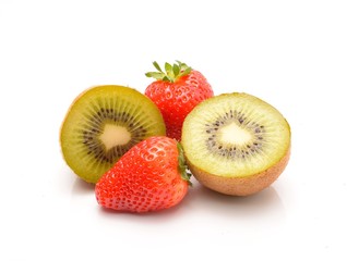 Strawberries and kiwi fruit