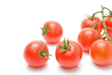 Tomatoes isolated on white background