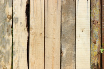 bright wooden old fence boards
