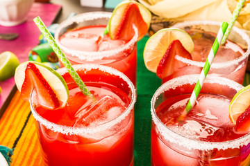 Strawberry margaritas