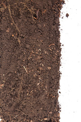 Soils for plants. isolated on white background