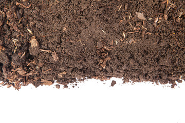 Soils for plants. isolated on white background