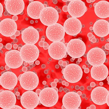white organic cells seamless pattern texture red background © ardely