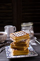 Homemade Belgian waffles