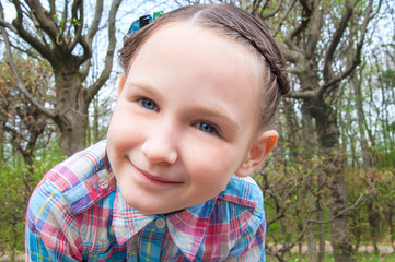 girl outdoors in summer