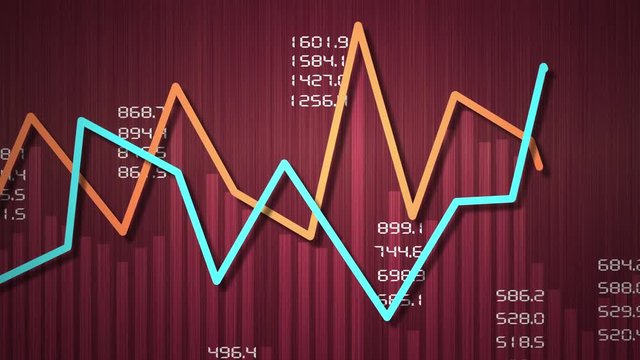 Business chart success in business, animated arrows pointing to the economic development and the trend. Ultra HD 4K motion.
