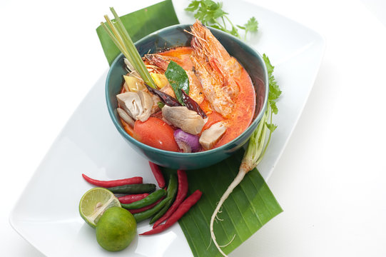 Dishes of Thailand and China international cuisine studio shot