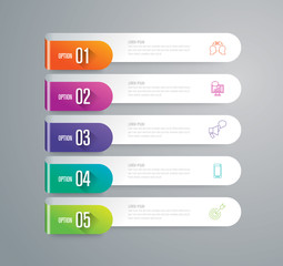 Infographic design template and marketing icons.