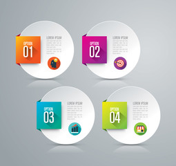 Infographic design template and marketing icons.