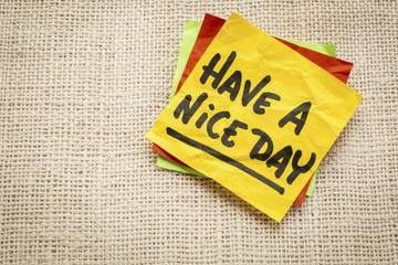 Have a nice day sticky note