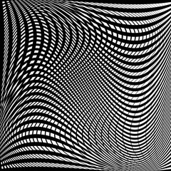 Design seamless monochrome waving pattern