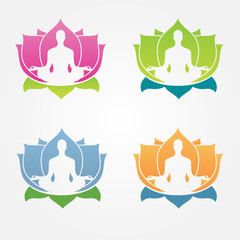 Lotus symbol.Yoga and Spa
