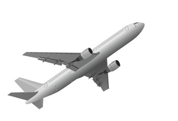 Jet airplane that is taking off