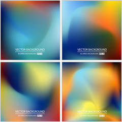 Abstract Creative concept vector multicolored blurred background set. For Web and Mobile Applications, art illustration template design, business infographic and social media, modern decoration