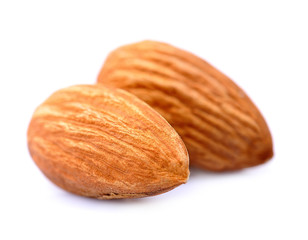 Two almonds nuts