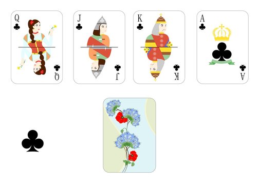 playing cards clubs