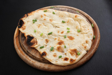 Indian naan bread isolated