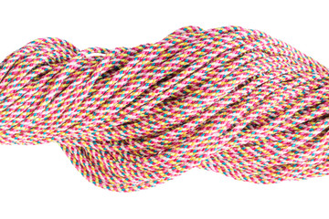 Different ropes isolate on white with clipping path