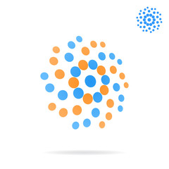 Dotted circle abstrat sign