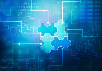 Circuit blue background