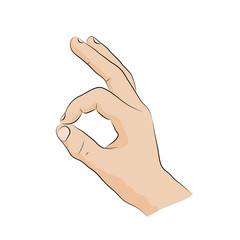 Hand-sign language. Ok.sign