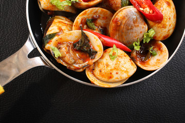 Fried clams isolated