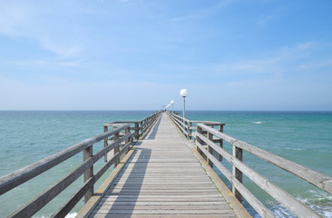 die Seebrücke im Ostseebad Rerik in Mecklenburg-Vorpommern,Deutschland