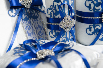 Luxury wedding with beautiful blue decor