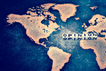 OPINION on grunge world map