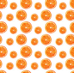 watercolor seamless orange pattern small