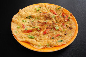 Thai omelet isolated