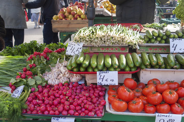  Sale of vegetables on a market