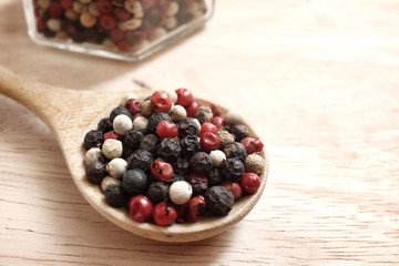 Spice of colored peppers ball