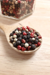 Spice of colored peppers ball