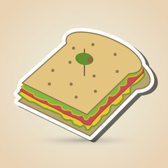 Sandwich design. healthy food. menu icon 