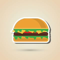 Sandwich design. healthy food. menu icon 
