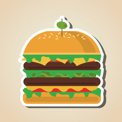 Sandwich design. healthy food. menu icon 