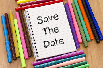 Save the date text concept