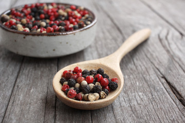 Spice of colored peppers ball