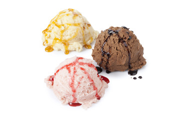 creamy ice cream scoops