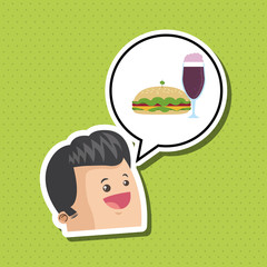 Sandwich design. healthy food concept. menu icon 