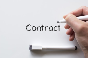 Contract written on whiteboard