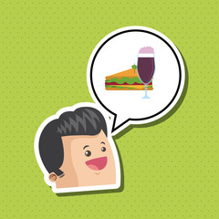 Sandwich design. healthy food concept. menu icon 