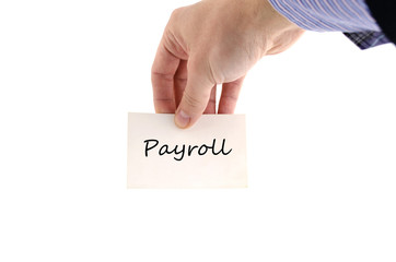 Payroll text concept
