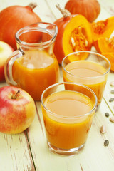 Pumpkin and apple juice