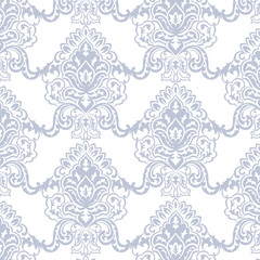 Vector Classic Baroque floral damask pattern background. Luxury classic floral damask ornament, royal Victorian vintage texture for wallpapers, textile, fabric. Taupe color.