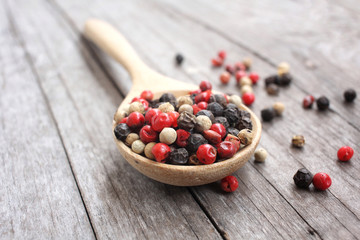 Spice of colored peppers ball