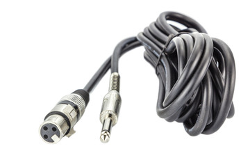 One black microphone cable